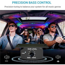 Universal Bass-Control Knob with 16.4ft Cable - 6-Pin Car Subwoofer Volume Control, Compatible with Most Car Amp