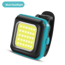 (Blue White)Mountain Bike Headlight Led Bicycle Front Light Waterproof Rechargeable Rides For