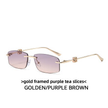 (Style 4)Occhiali da sole donna uomo moderni quadrati senza montatura con protezione Uv400 giornalieri per