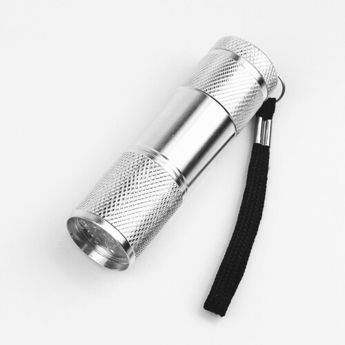 (Silver)Uv Flashlight For Currency Verification And Fluorescent Mark Detection Settings