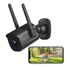 Septekon Security Camera Outdoor, CCTV Camera, 2K Dual Antenna WiFi Home Surveillance Cameras with IP66 Waterproof, Night Vision, AI Motion Detection