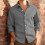 (Blue,L)Trendy Knit Buttonfront Jacket With Polyester Fabric For Casual Wear Active Men 6