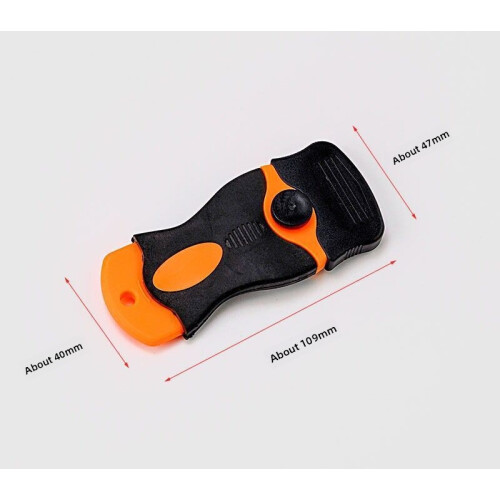 (Orange)Blade Scraper Tool Kit Scrapers Extra Blades Plastic Paint With Doublehead Scraper 1