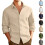 (Gray,XL)Trendy Knit Buttonfront Jacket With Polyester Fabric For Casual Wear Active Men 4