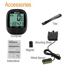 Bike Computer Wired Speedometer Odometer Stopwatch Cycle Led Display Outdoor
