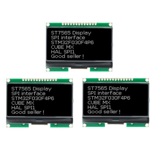 3X LCD12864-06D 128x64 DOTS COG LCD Module ST7565 Driver with Chinese Font SPI Interface Black
