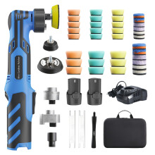 Mini-Autopolierer, 6 Polierpads, 6 Geschwindigkeitsstufen, Kabellos, Blau, EU