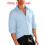 (Blue,L)Trendy Knit Buttonfront Jacket With Polyester Fabric For Casual Wear Active Men 1