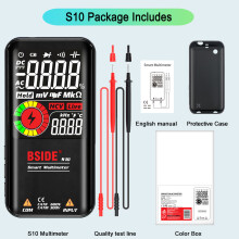 BSIDE Digitalmultimeter S10, 9999 Zählungen, 3,5 Zoll LCD-Display, für Werkstatt und Labor