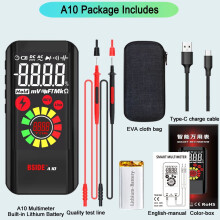 BSIDE Digitalmultimeter A10, 9999 Zählungen, 3,5 Zoll LCD-Display, wiederaufladbar, für Werkstatt und Labor