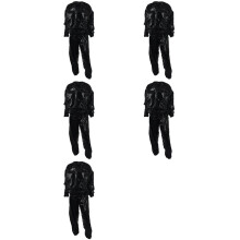 5X Heavy Duty Fitness Weight Loss Sweat Sauna Suit Exercice Gym Anti-Rip Noir XL