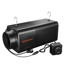 Spider Farmer 2-in-1 Belüftungssystem, 6 Zoll Inline-Lüfter mit integriertem Aktivkohlefilter, mit Drehzahlregler für Growzelte