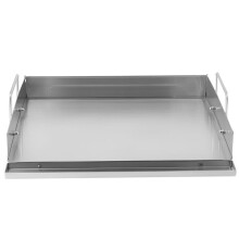 Edelstahl-Grillplatte für Barbecue-Duoku-Rechteckige Kochplatte 46x41 cm, Geeignet für Gasherde, Glatte Oberfläche
