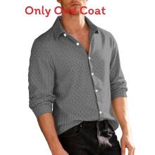 (Gray,3XL)Trendy Knit Buttonfront Jacket With Polyester Fabric For Casual Wear Men Active