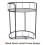 Black Drinks Trolley 2 Glass Shelves with Castors 2