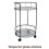 Black Drinks Trolley 2 Glass Shelves with Castors 4