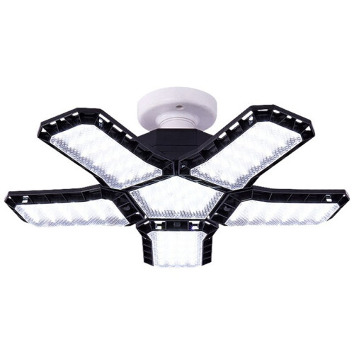 2X Super Bright LED Garage Light with 5 Adjustable Panels, E27 Screw Socket for Industrial Use 1