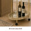 Gold Metal Mini Bar Trolley with Mirrored Table 3