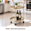 Gold Metal Mini Bar Trolley with Mirrored Table 4