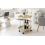 Gold Metal Mini Bar Trolley with Mirrored Table 8