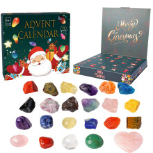 (Original Stone)Resin Casting Water Crystal Geometric Ornament Countdown Calendar Gift Box For Events