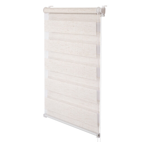WOLTU Doppelrollo, durchscheinend, staubdicht, 100 % Polyester, für Fenster und Türen