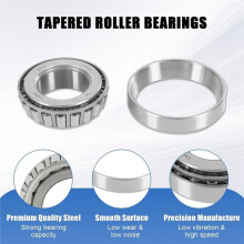Trailer Wheel Hub Bearings Kit L44643/L44610 Bearings for 1'' Trailer Axles (1.000" ID, OD 1.980", Width 0.580" )