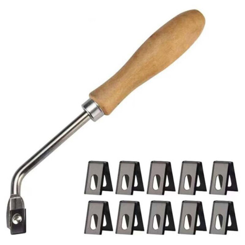 Professional PVC Flooring Grooving Tool Kit with 10 Replacement Blades for Vinyl Floor Installation