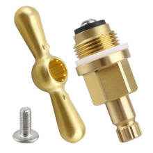 PK1100 Globe Valve Stem and Bonnet Kit with Yellow Handle Fit for Arrowhead Hose Bibs, Boiler Drains, Sill Faucets