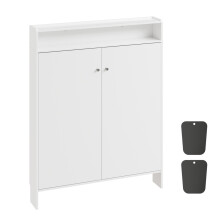 SoBuy Meuble à Chaussures Blanc Ultra-Étroit 15 cm