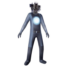 (Camera,Kid 110)Skibidi Toilet Tv Man Cosplay Costume Halloween Role Playing Events Party Game