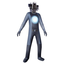 (Camera,Adult 180)Skibidi Toilet Tv Man Cosplay Costume Halloween Role Playing Events Party Game