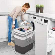 (1pc) 72L großer Wäschesackkorb mit Griffen, langlebiger Aufbewahrungskorb für schmutzige Kleidung für Zuhause, Wohnheim,