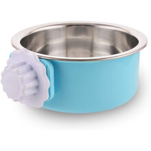 Dog Crate Bowl Removable Stainless Steel Hanging Pet Bowl Cage Small Water Bowl Feeder Food for Dogs Cats Rabbits Birdsgreen Pet Supplies Small