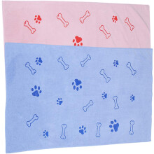 2 Pack Microfiber Pet Towels (Pink + Blue), 100x60cm Quick Dry Towels, Absorbent Towels for Dogs, Cats and Other Pets., Pet Supplies