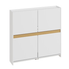 SoBuy Armoire à Chaussures Blanc 4 Portes Rabattantes