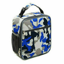 (Camouflage Blue)Sac à lunch isotherme adulte enfant coolbag travail picnic nourriture école rangement lunchbox