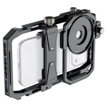 Universal Phone Cage Video Rig Stabilizer with 17mm to 37mm & 67mm Lens Filter Adapter for Android