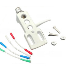 Turntable Cartridge Headshell Stylus Holder for LP Vinyl Record Player Universal Phonograph Pickup Mount White