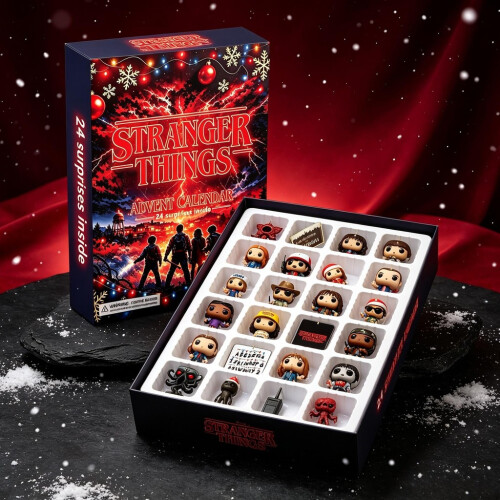 Stranger Things Weihnachts Countdown Kalender mit Ornamenten als Geschenk festlich 2