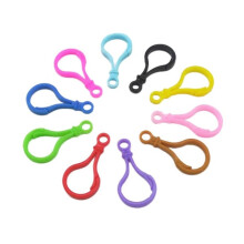 100 Pcs Plastic Key Ring Clip Buckles Assorted Colors, Durable Key Chain Hooks for DIY Crafts, Bag Decoration and Key Organization