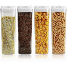 4 Pack,Set Of 4 Airtight Food Storage Container, 64 Oz Pasta Containers With Easy Lock
