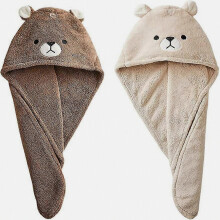 2 Pack Hair Towel Wrap, Microfiber Hair Towel Wrap with Button,Quick Magic Hair Dry for Wo