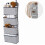 Hanging Organizer With  4 Pockets, Foldable Hanging Shelf With  2 Hooks For  Towels, Diapers 1