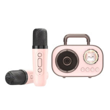 Portable Wireless Dual Microphone Karaoke Machine 5.3 Speaker KTV System HIFI Stereo Sound B