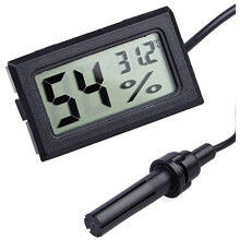 2 Pack Digital LCD Thermometer Hygrometer with External Sensor for Reptile Enclosures, Indoor Temperature Humidity Monitor for Every Household