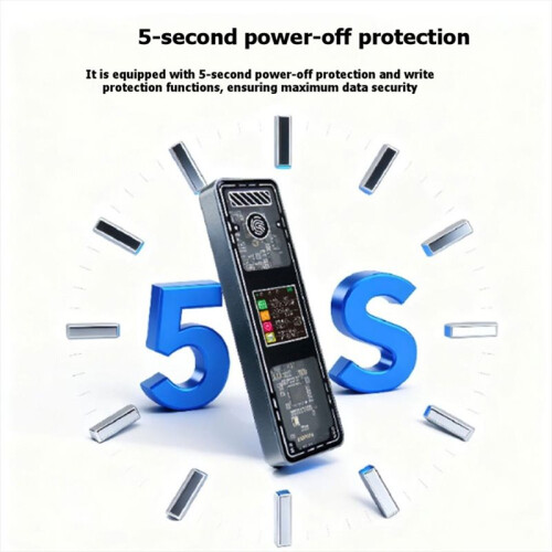 10Gbps /M.2 NVMe Visual Intelligent High-Speed NVMe External Solid State Drive Enclosure for Phones and Computer 2