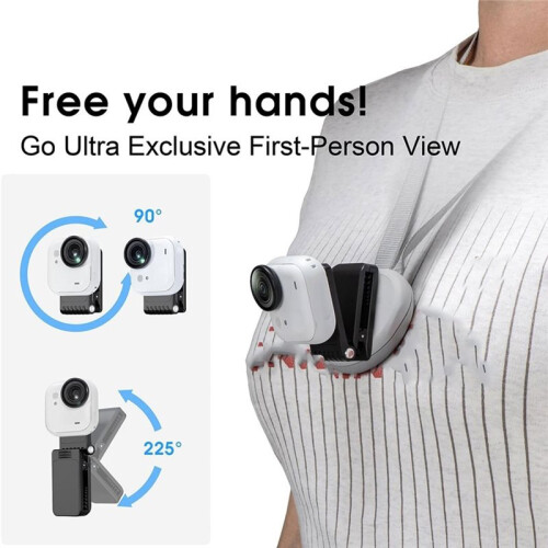 Magnetic Quick-Release Clip Mount for  GO Ultra, Hat Backpack Strap Holder, Horizontal Vertical Shooting 2