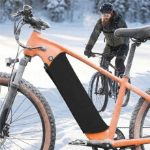 2 Stück E-Bike-Akkuabdeckung, Kälte- und Staubdichte Schutzhülle für Den Akkurahmen, Wärmeisolierende Fahrrad-Staubschutztasche