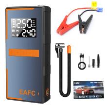 EAFC 4-in-1 Auto-Notfall-Starthilfe, 1200A Spitzenstrom, 150PSI Luftkompressor, 6400 mAh Powerbank